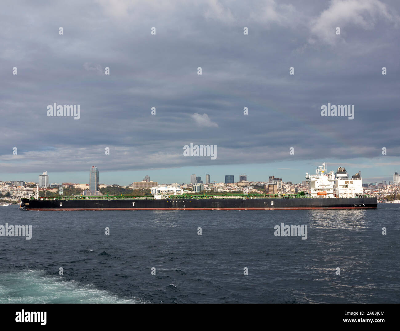 Kap Kasos bulk carrier, Bosporus, Istanbul, Türkei Stockfoto