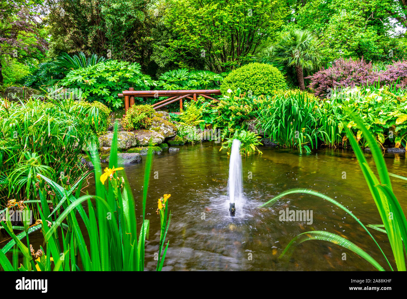 Wasserspiel in Fitzroy Gardens in Melbourne, Victoria, Australien Stockfoto