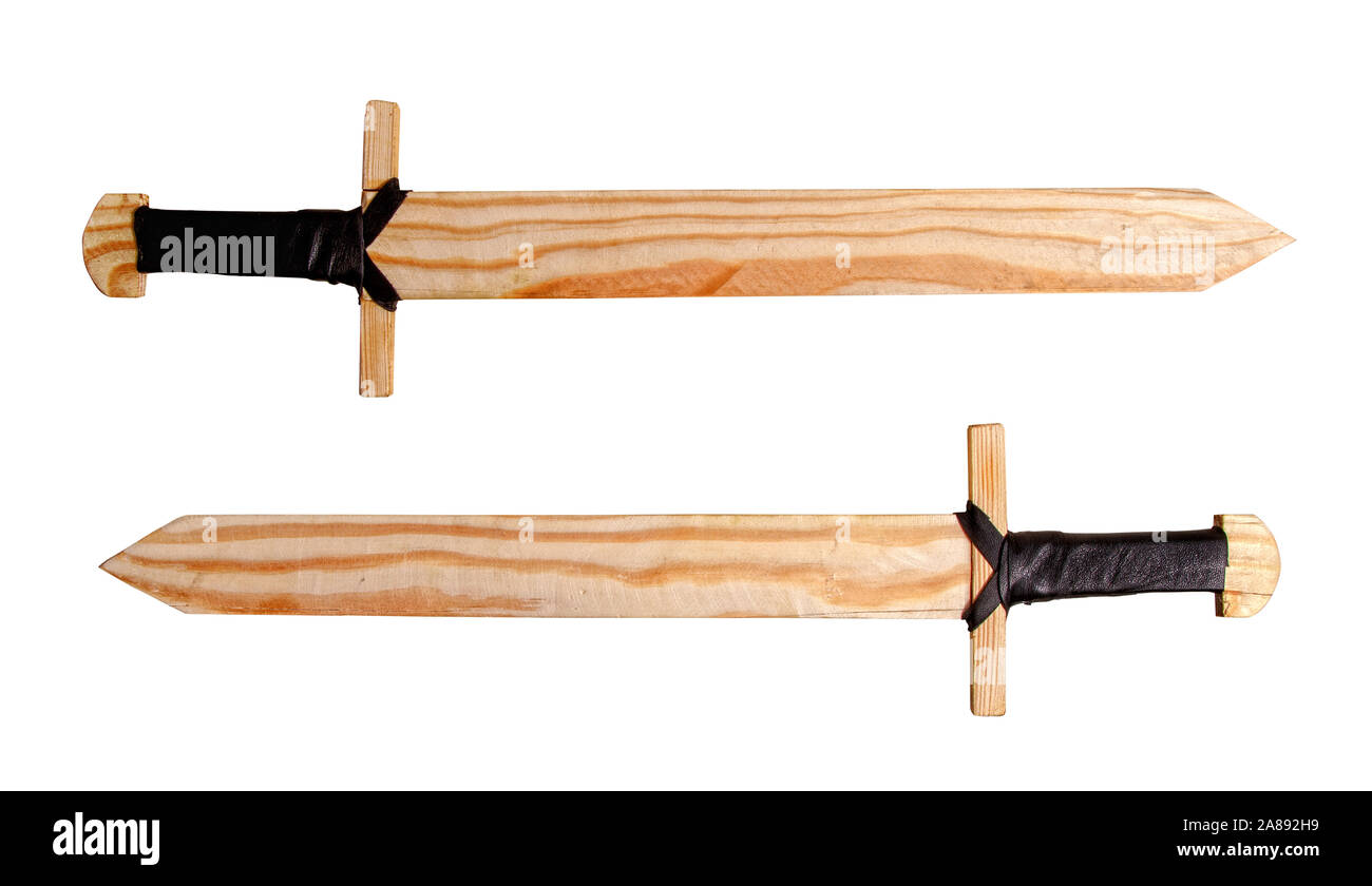 Kind Holzschwert Stockfoto