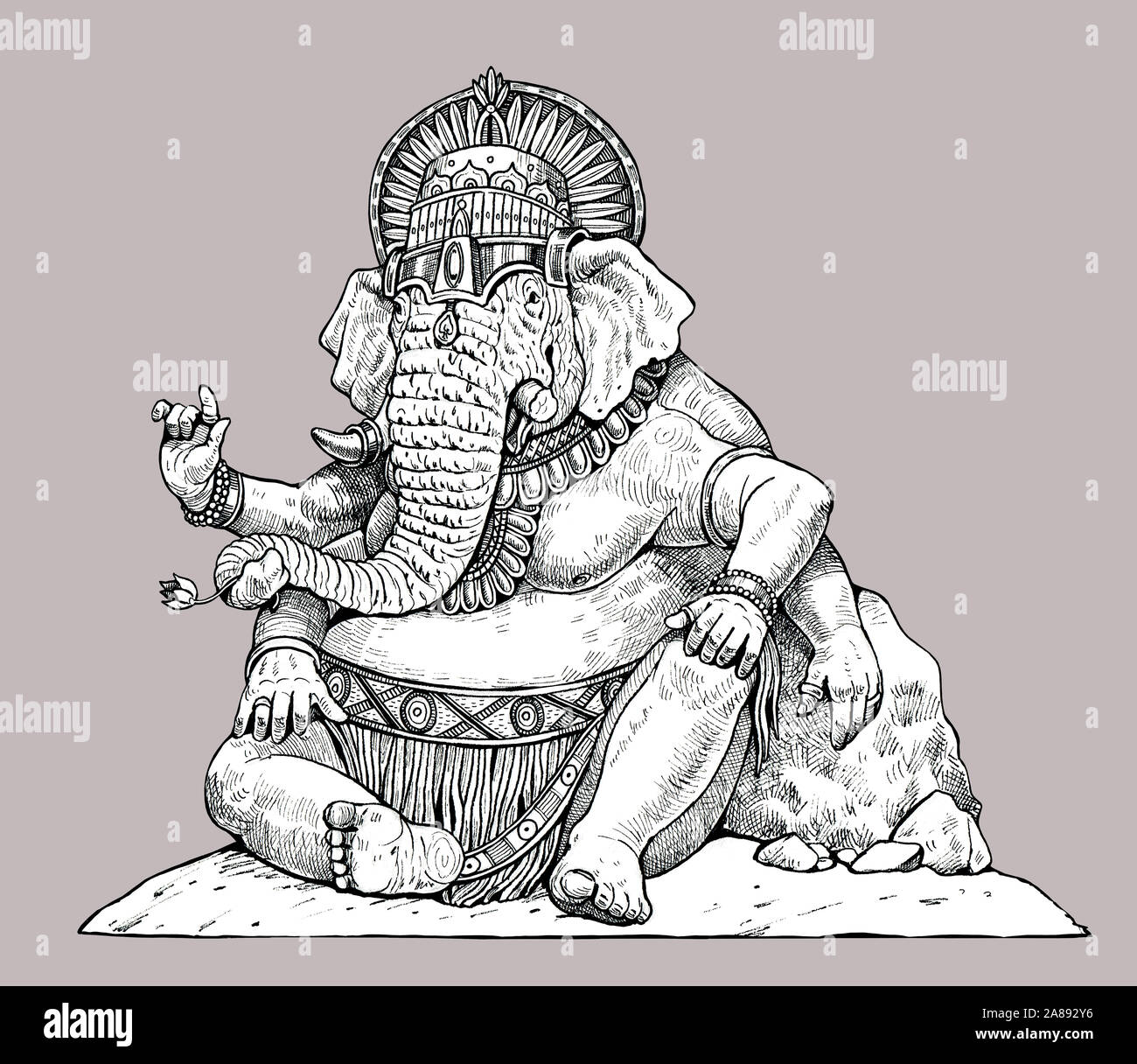 Dekorative Indische Elefantenmalerei Stockfotos Und Bilder Kaufen Alamy