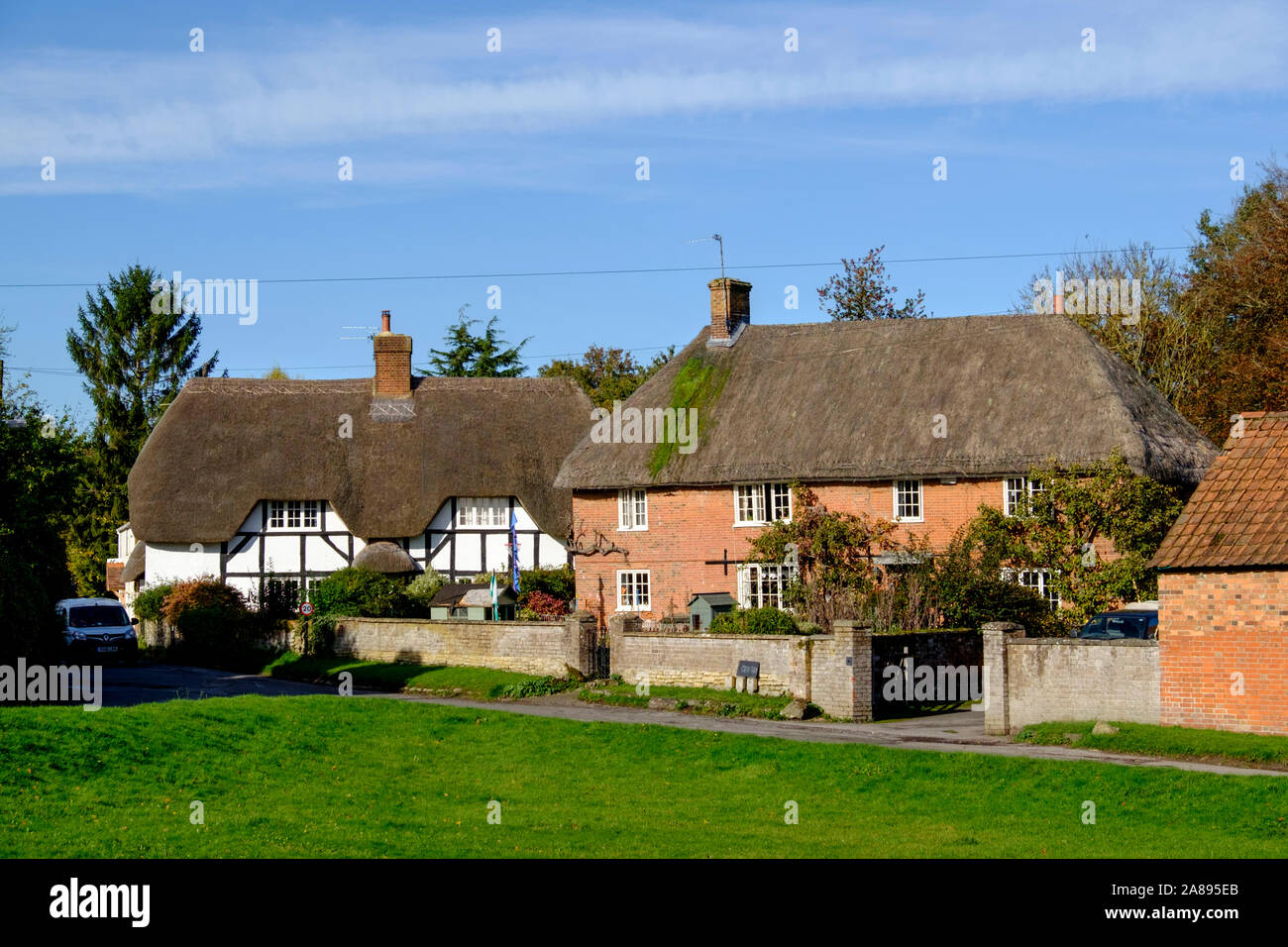 Uchfont ist ein kleines Dorf in Wiltshire UK. Stockfoto