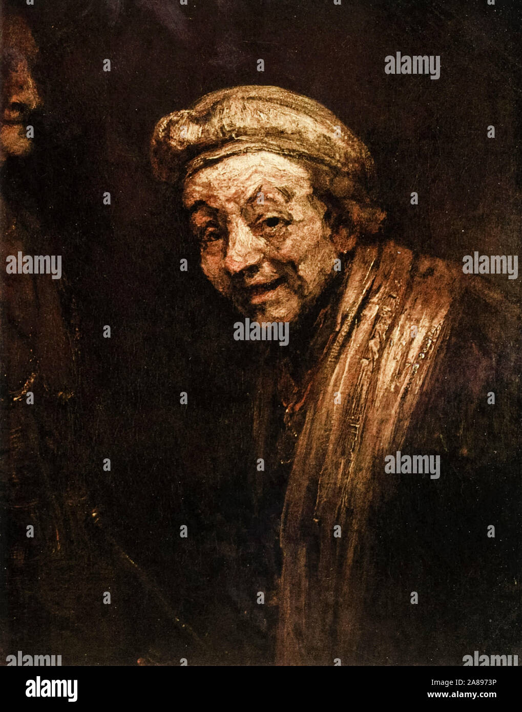 Rembrandt van Rijn, Selbstbildnis als Zeuxis Lachen, Malerei, 1662 Stockfoto