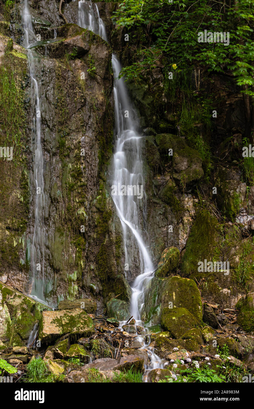 Königshütter Wasserfall mit wenig Wasser Stockfoto