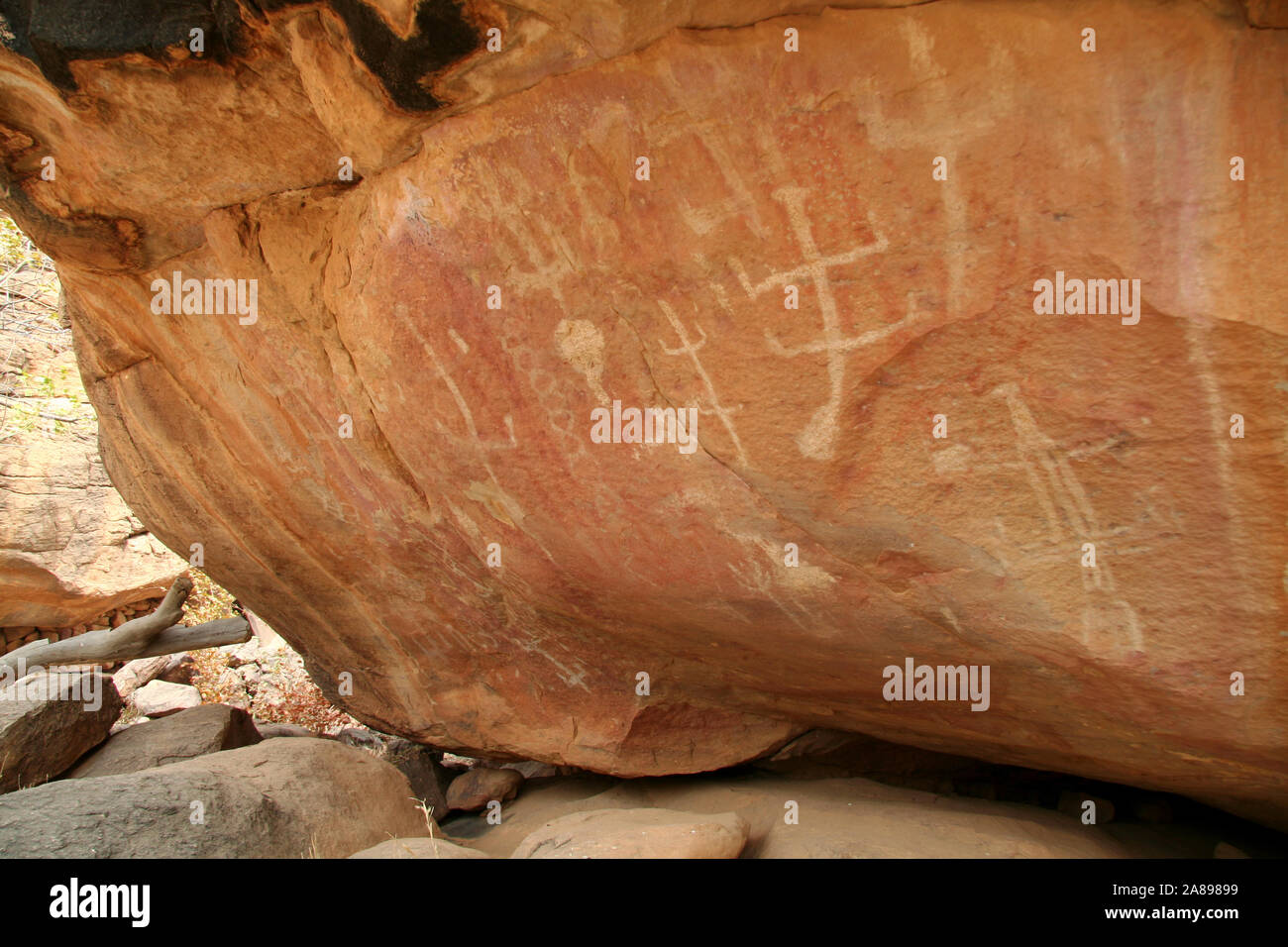 Der Dogon: Dorf der Tiogou (Bandiagara escarpment) Stockfoto