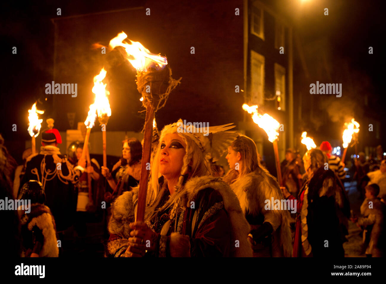 5. November 2019. Bonfire Night, Lewes, Sussex. Stockfoto