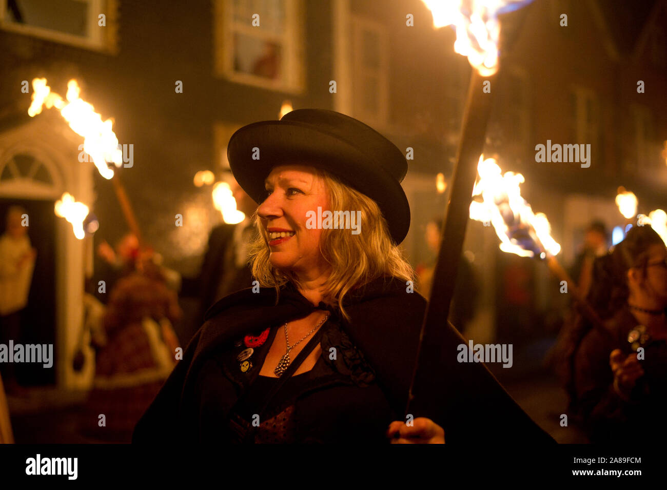 5. November 2019. Bonfire Night, Lewes, Sussex. Stockfoto