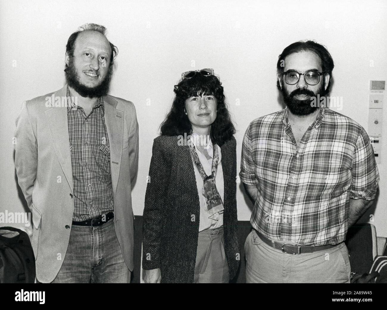 Francis Ford Coppola amerikanischen Filmregisseur mit Frau Eleonor und der Erzeuger der Pate Tom Stenberg t links Stockfoto