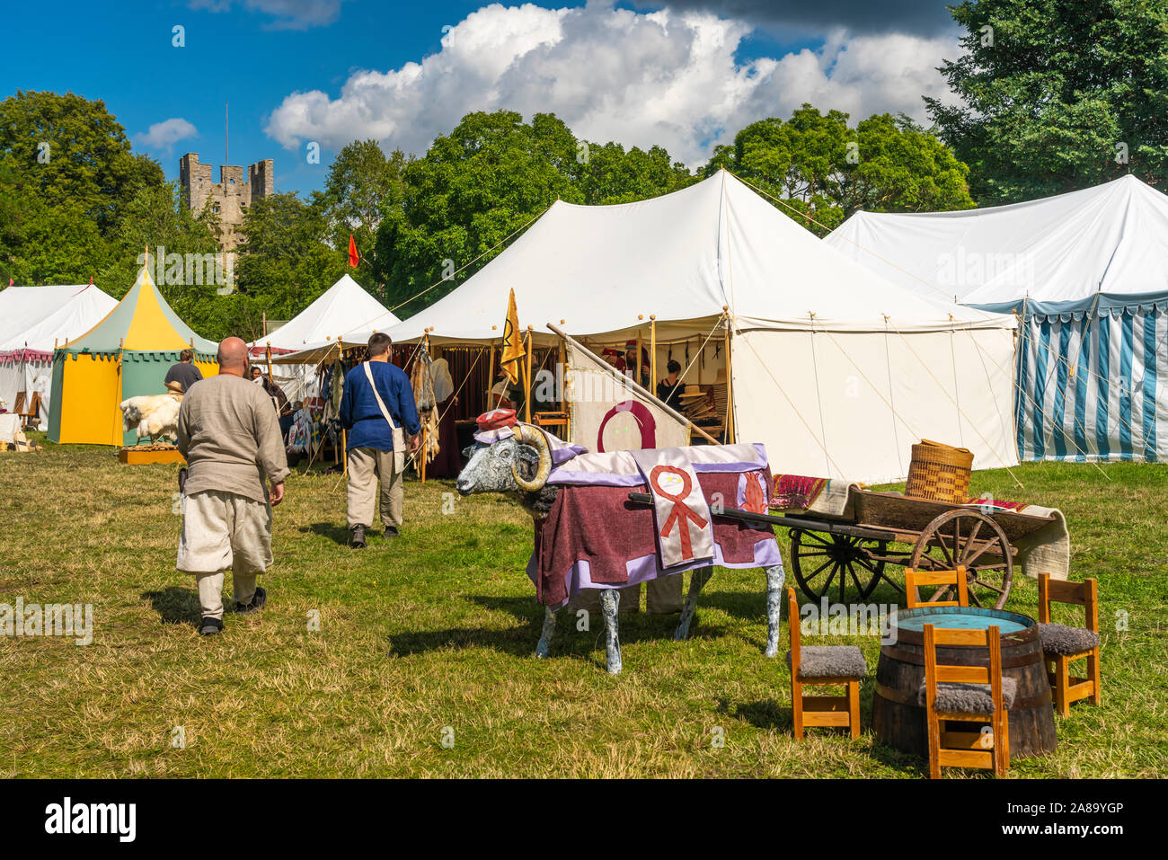 Mittelalterliche Woche feiern in der Hansestadt Visby, Gotland, Schweden. Stockfoto