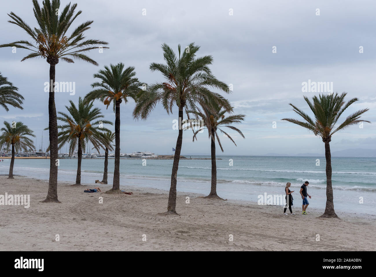 Urlaub Spanien Resort El Arenal städtische Straßen Holiday Resort Küstenansicht Stockfoto
