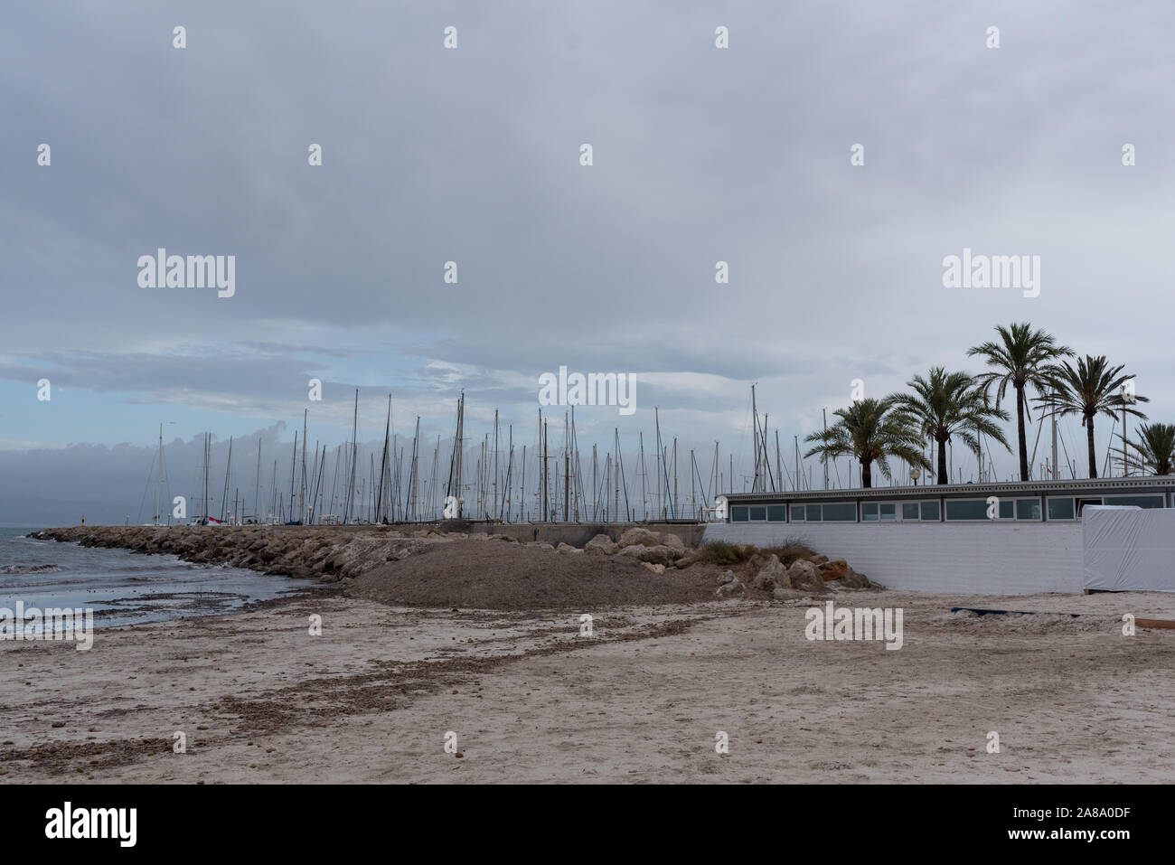 Urlaub Spanien Resort El Arenal städtische Straßen Holiday Resort Küstenansicht Stockfoto