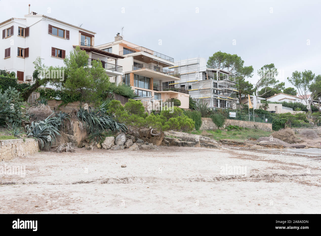 Urlaub Spanien Resort El Arenal städtische Straßen Holiday Resort Küstenansicht Stockfoto