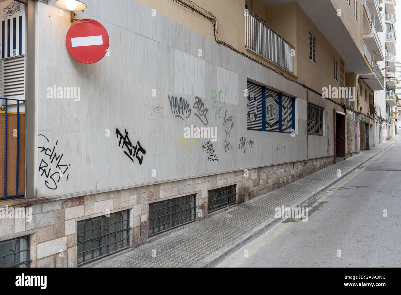 Urlaub Spanien Resort El Arenal städtische Straßen Holiday Resort Stockfoto