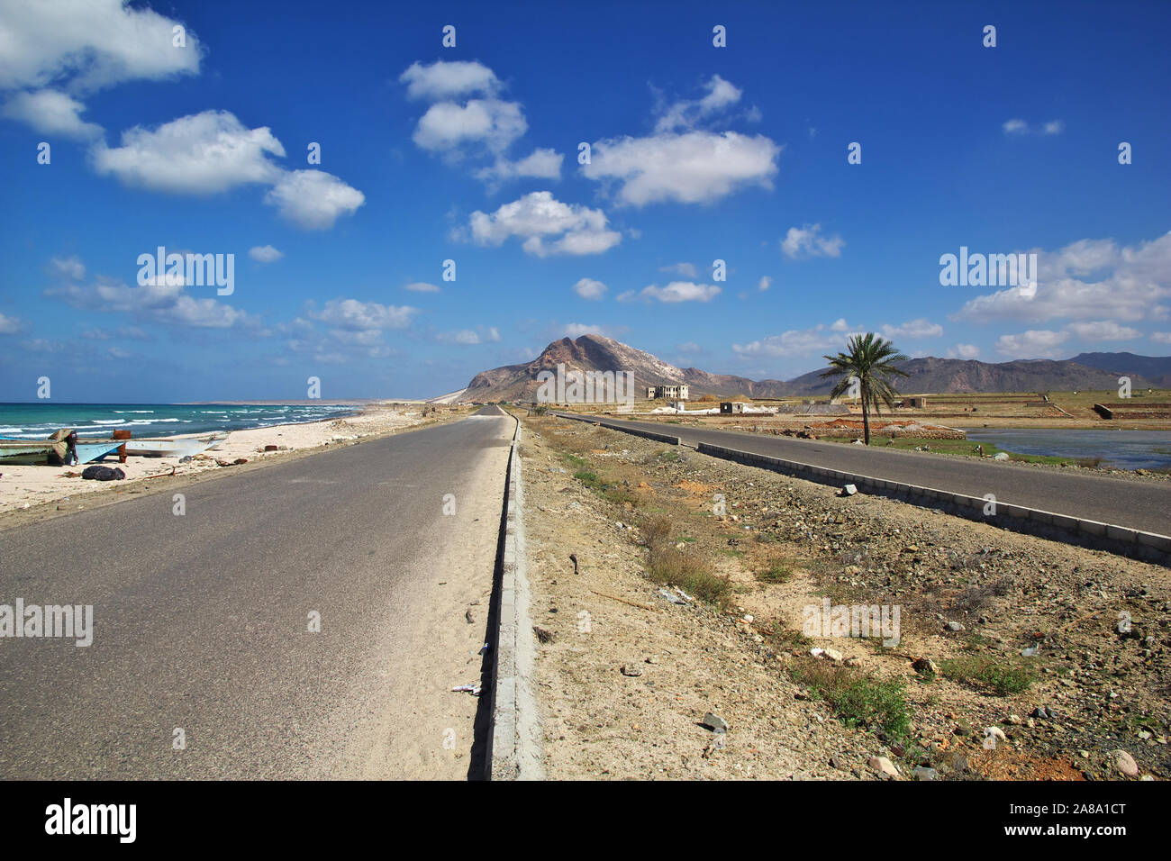 Die Küste des Indischen Ozeans, Sokotra Insel, Jemen Stockfoto