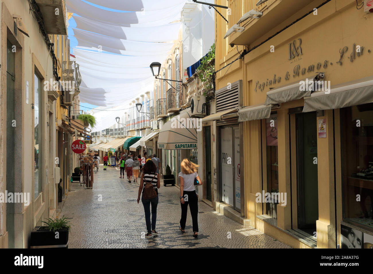 Street View in Loule, Algarve, Portugal, Europa Stockfoto