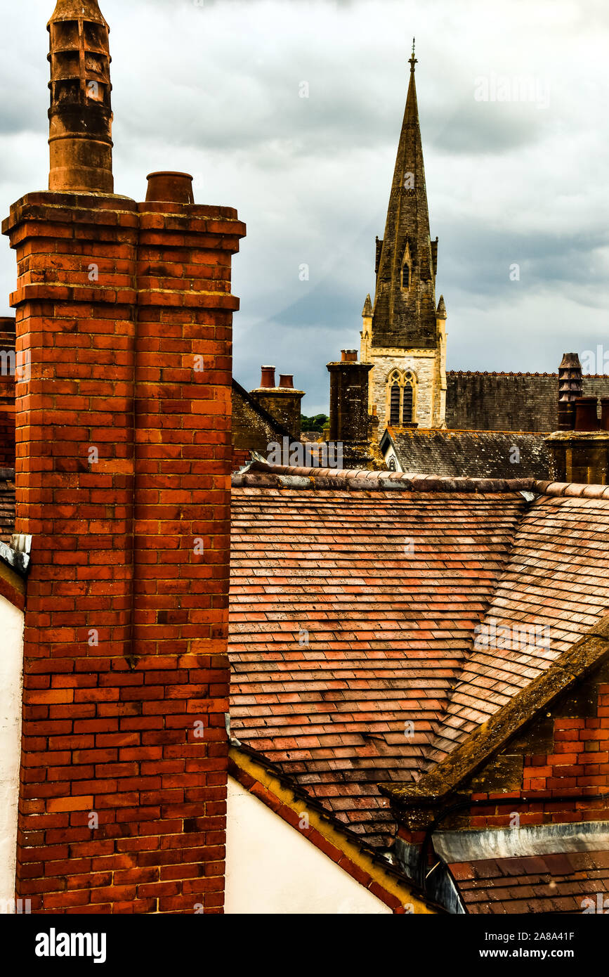 Dächer von Salisbury, England Stockfoto
