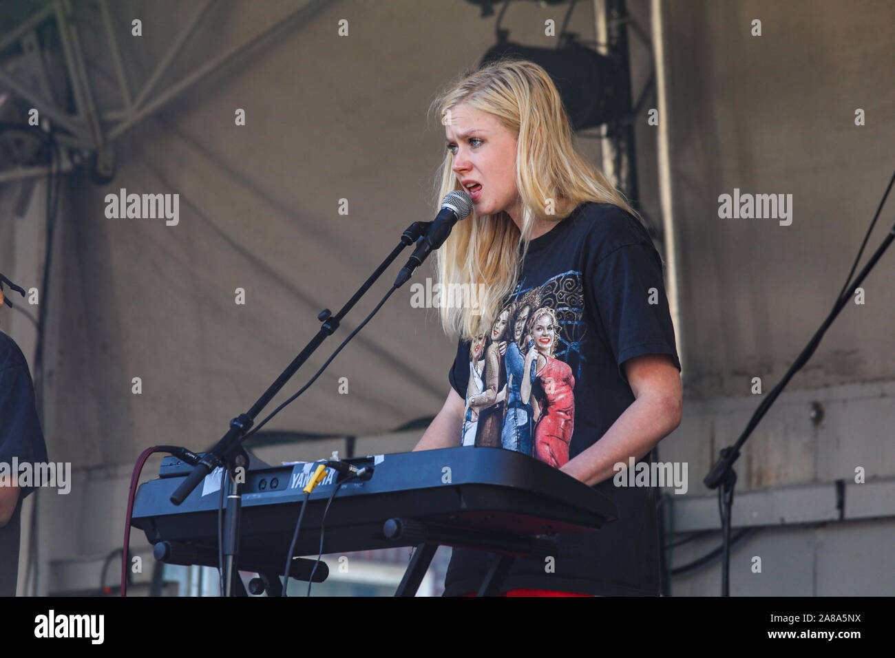 Kaisa Karjalainen (Maustetytöt) auf der Bühne Valli Festival in Helsinki, Finnland Stockfoto