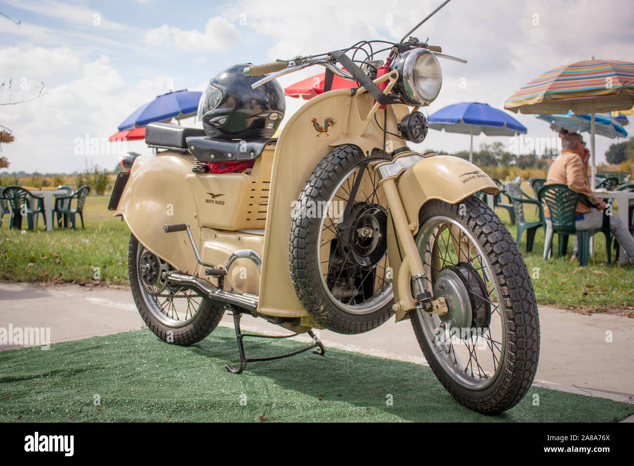 Eine alte 'Moto Guzzi' Stockfoto