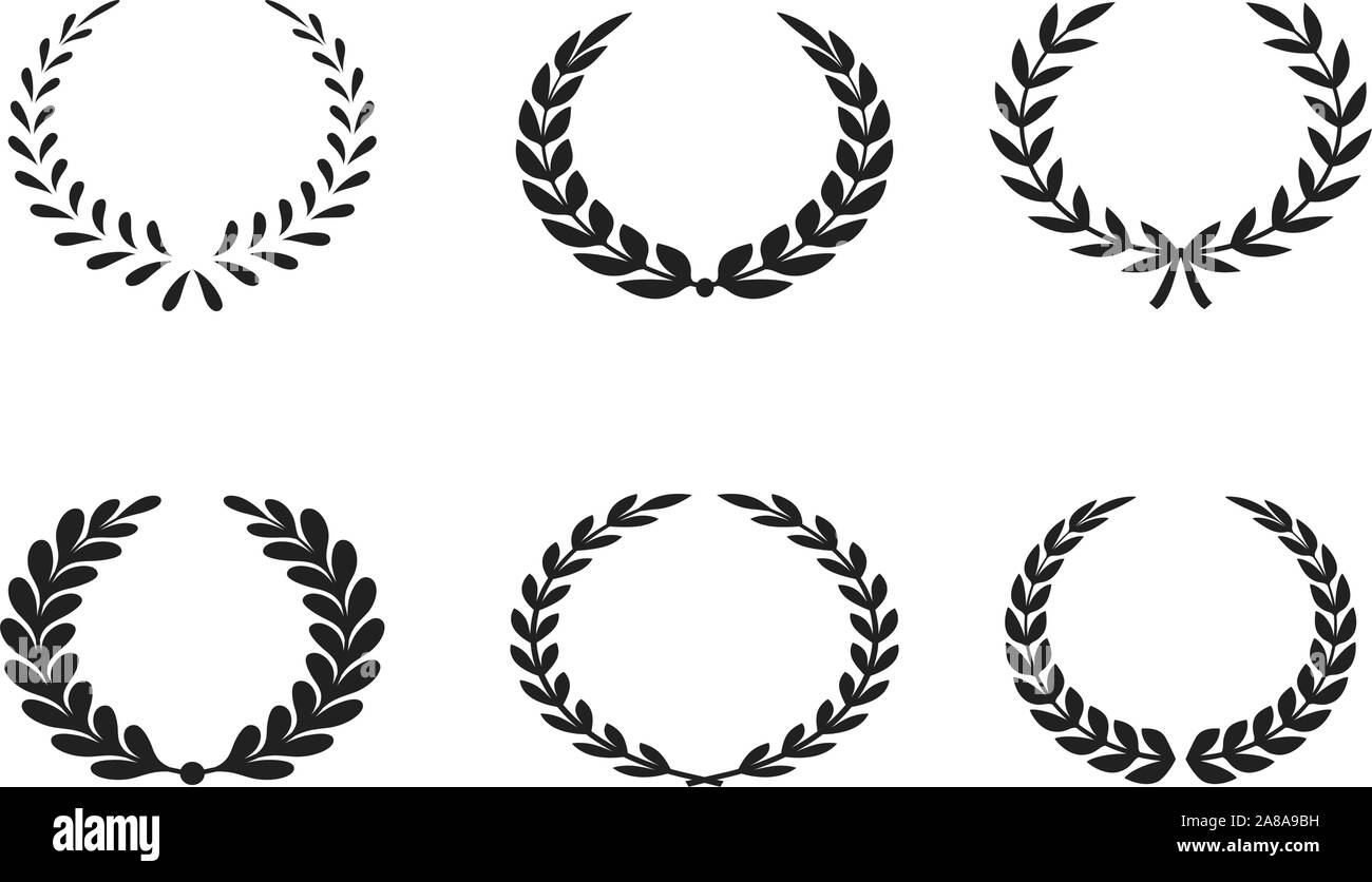 Der Vektor Premium Laurel Symbole auf dem weißen Hintergrund. EPS Vector Illustration. Wappen und Symbole. Stock Vektor