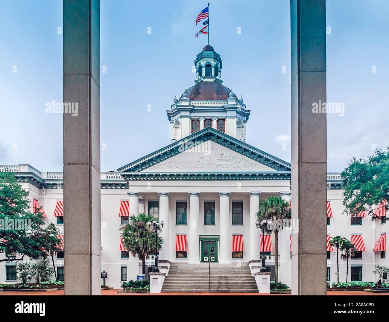 Das alte Florida State Capitol Building wird dargestellt, 20. Juli 2013 in Tallahassee, Florida. Die klassischen Revival Stil Gebäude wurde 1845 errichtet. Stockfoto