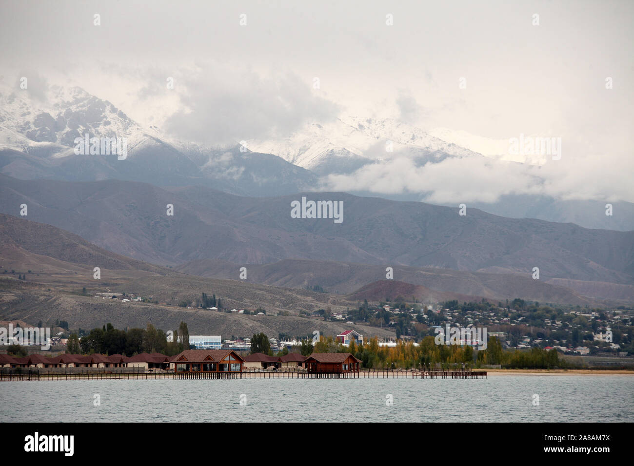 Nördlichen Ufer des Issyk-Kul See in Kirgisistan Stockfoto