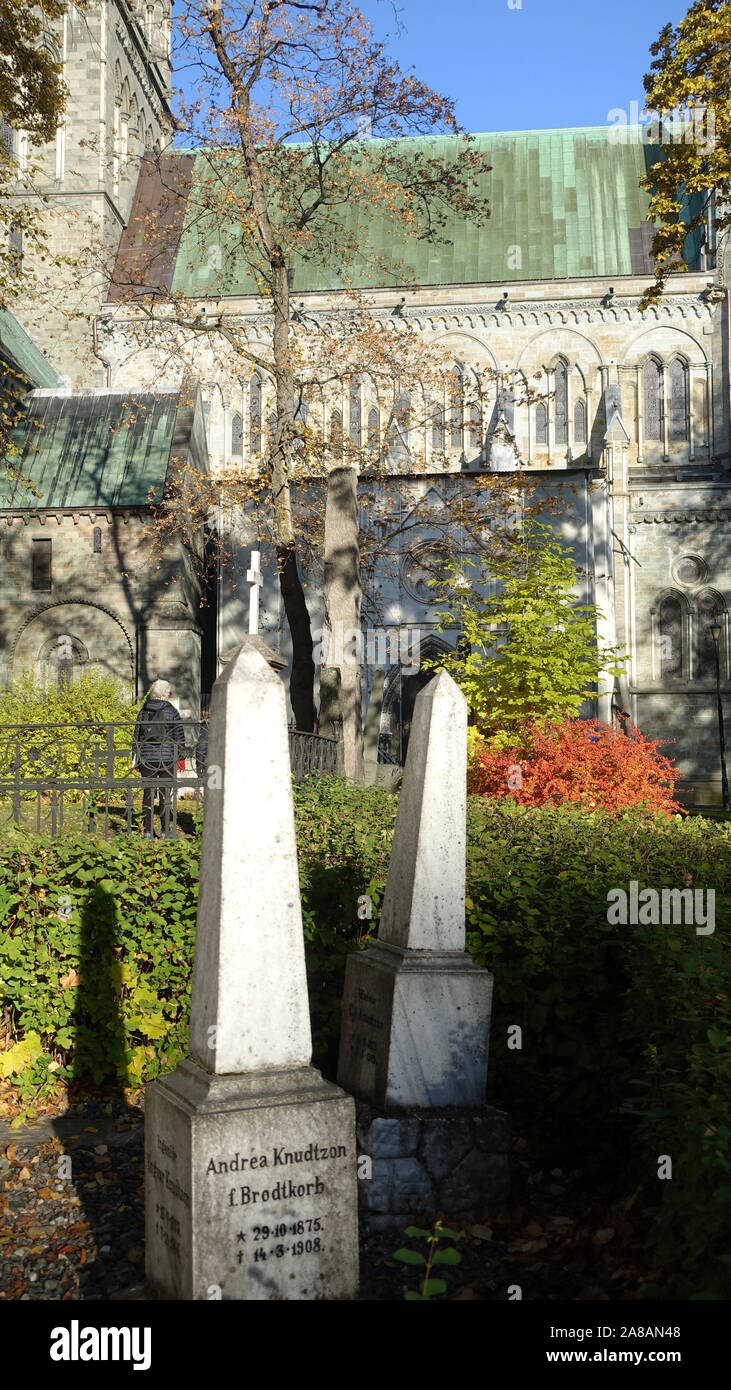 Nidaros Kathedrale Trondheim Norwegen Stockfoto