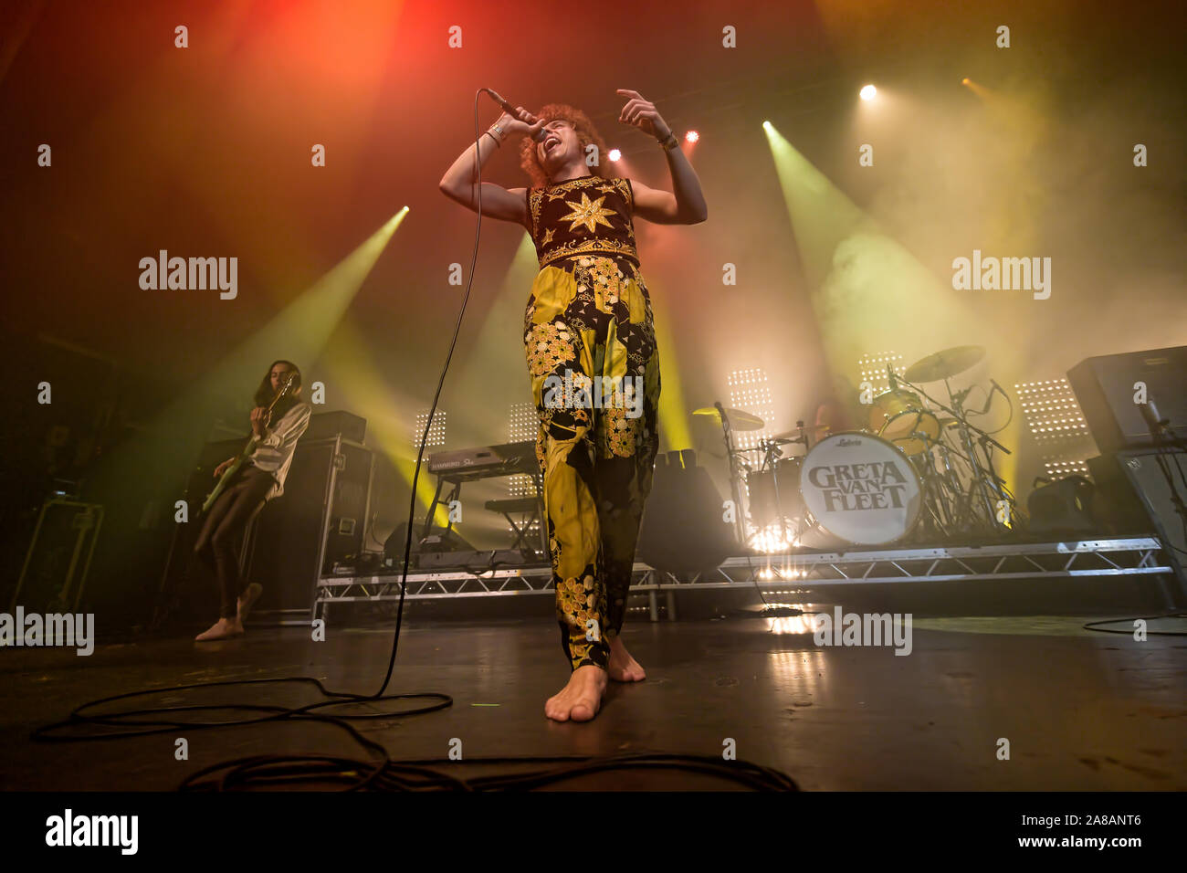 6. November 2019, Glasgow, UK. American Rock Band Greta Van Flotte bringen ihre Retro Rock Stil zu Glasgow's O2 Academy - Credit Stuart Westwood Stockfoto