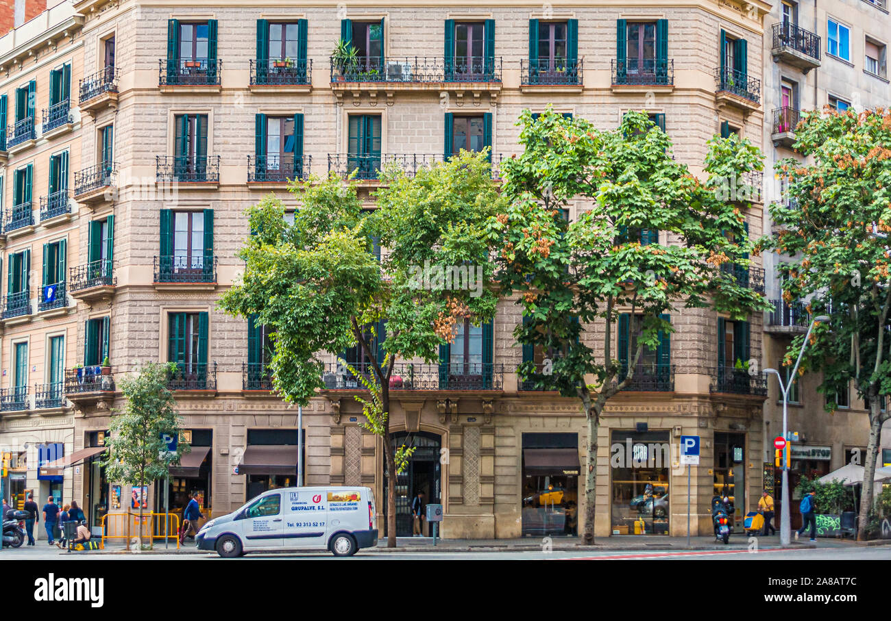 Fassade des Classic Hotel in Barcelona Stockfoto