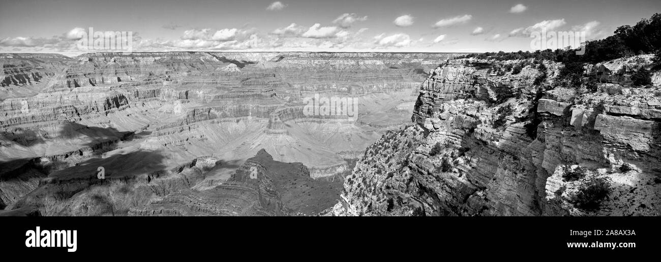 USA, Arizona, der Grand Canyon, Hohe Betrachtungswinkel und einer Landschaft Stockfoto