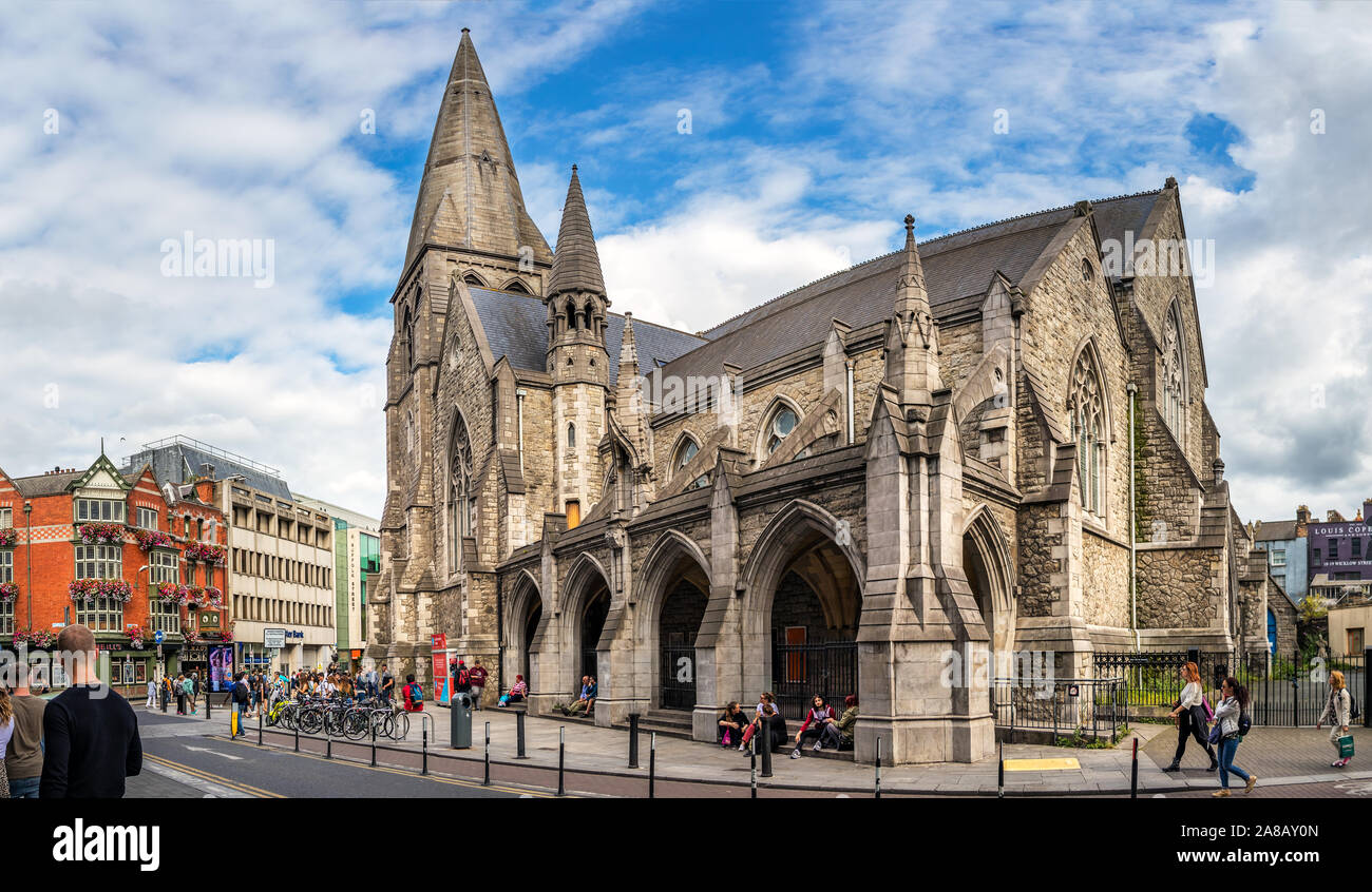 Blick von der St. Andreas Kirche St. Andrew Street in Dublin, Irland. Stockfoto