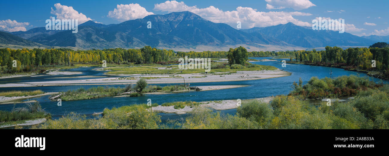 Hohen winkel Blick auf einen See, Snake River, Swan Valley, Bonnev, Idaho, USA Stockfoto