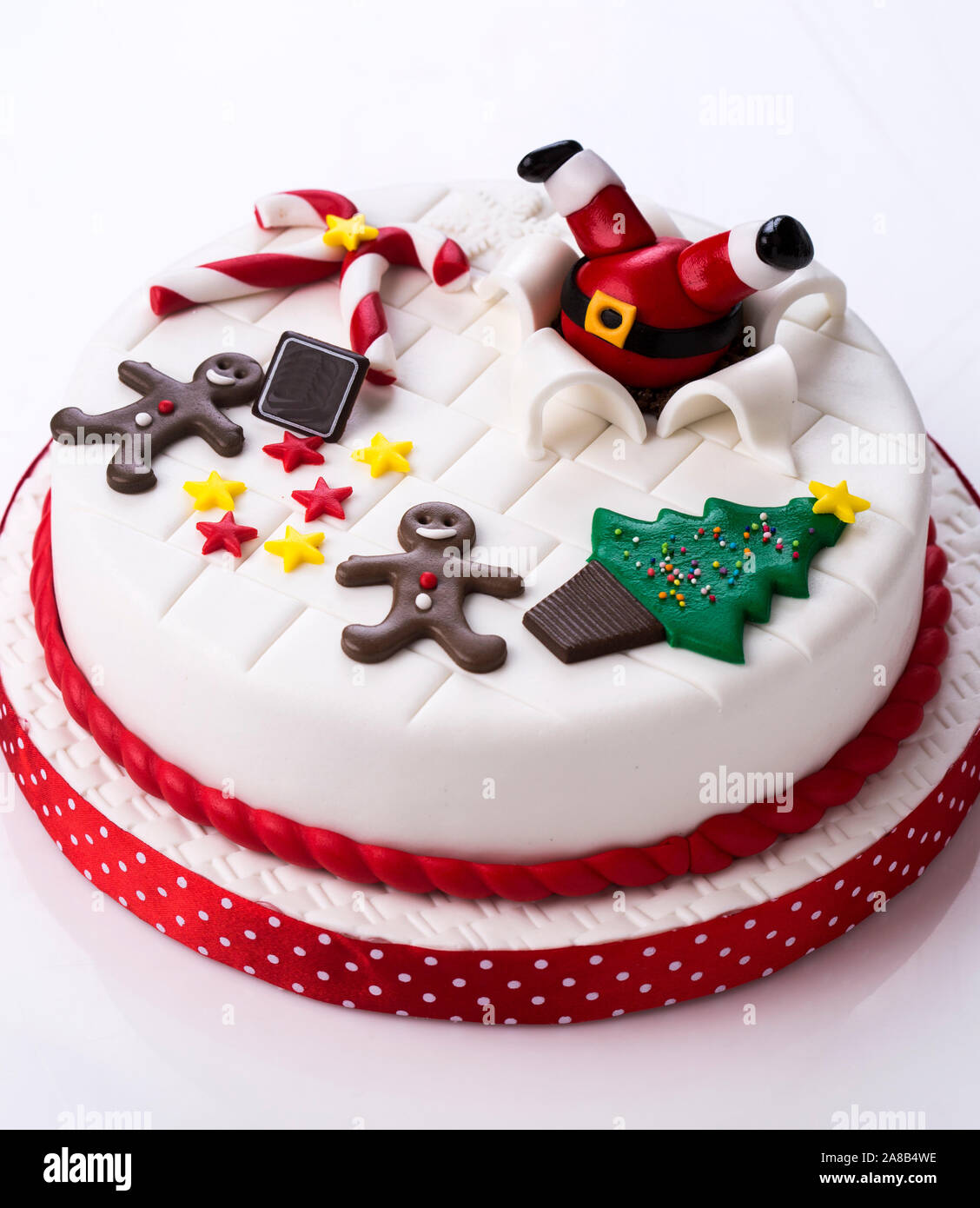 Weihnachten fondant Kuchen Stockfoto