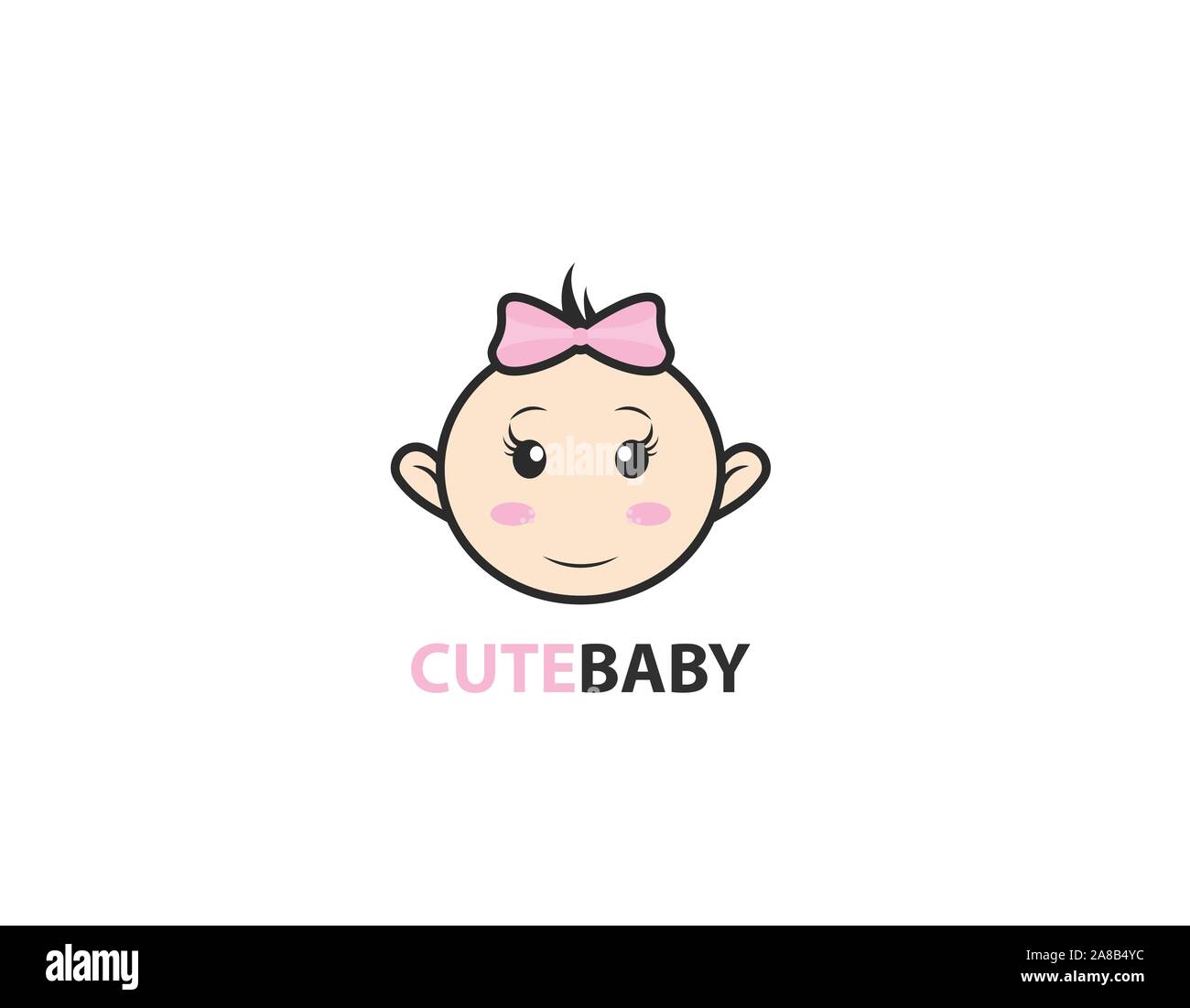 Cute Baby Logo Design Abbildung Stock Vektorgrafik Alamy