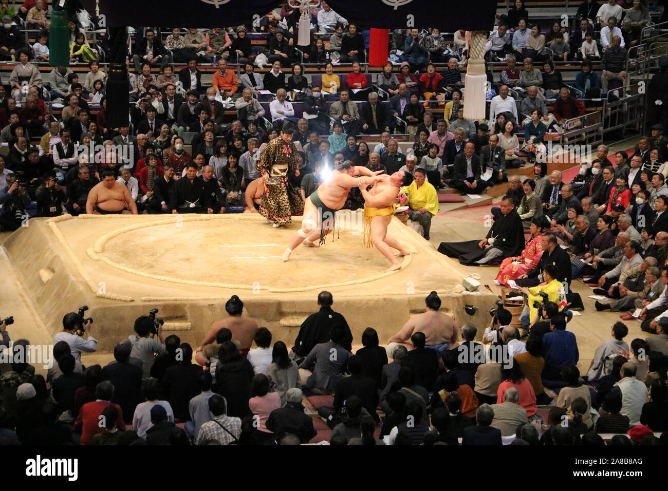 Fukuoka Grand Sumo Turnier Stockfoto