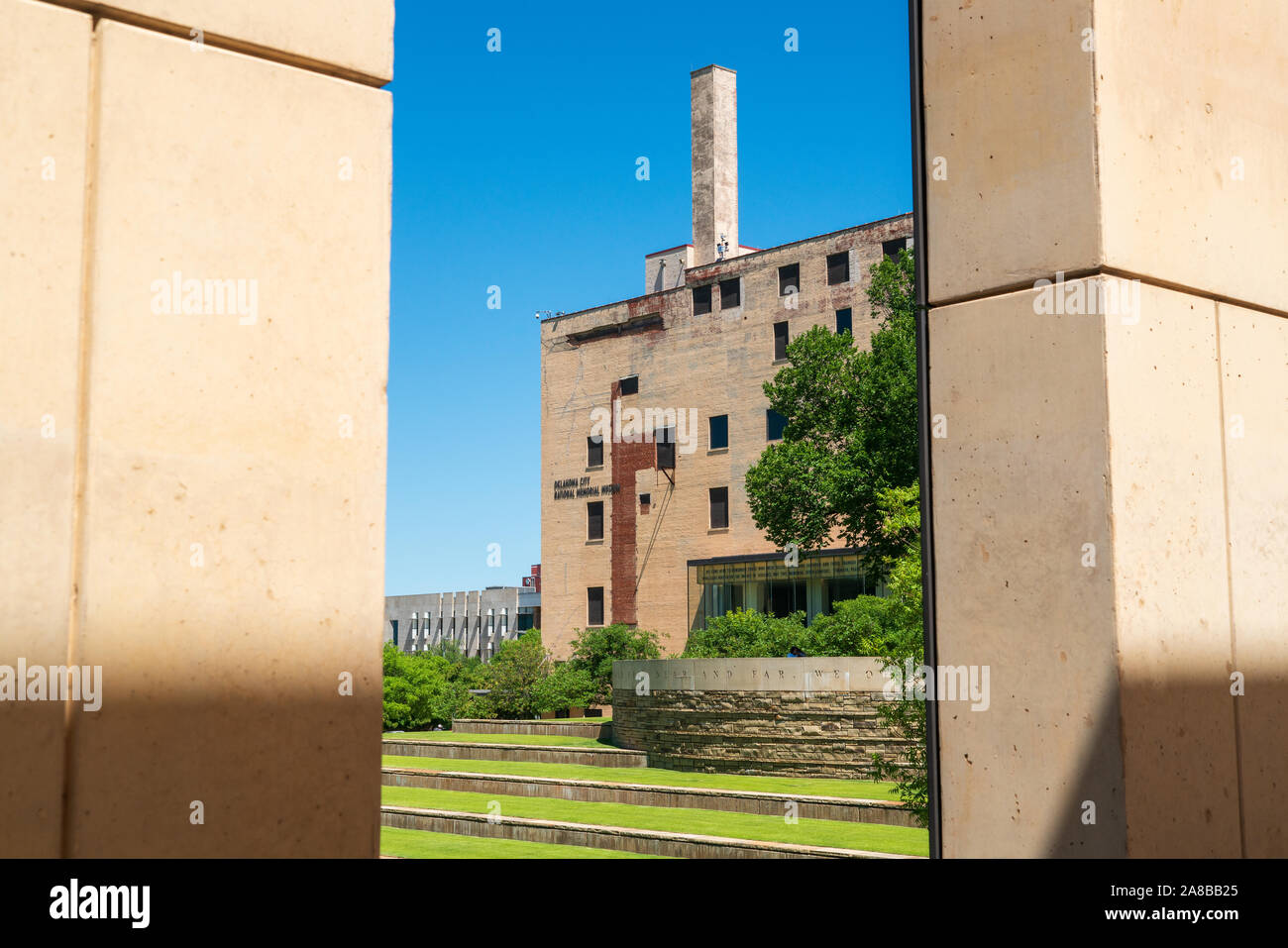 Oklahoma City National Memorial im Sommer Stockfoto