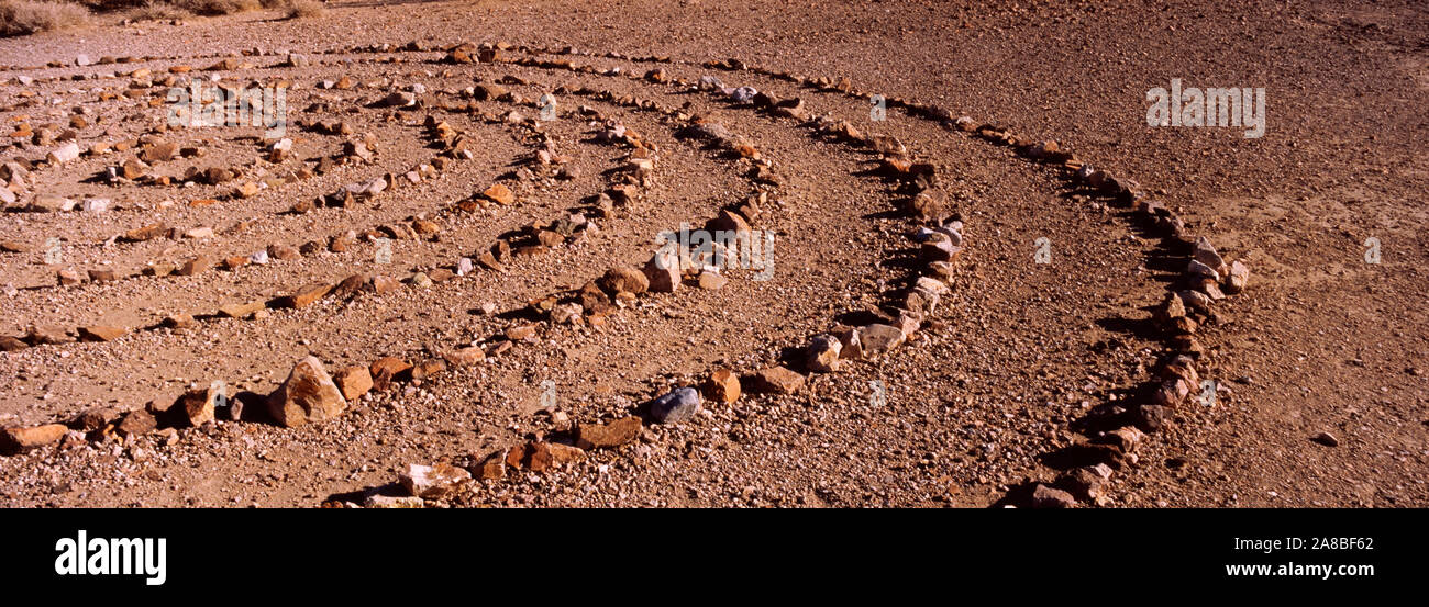 Kreise, die von Steine, Nevada, USA Stockfoto