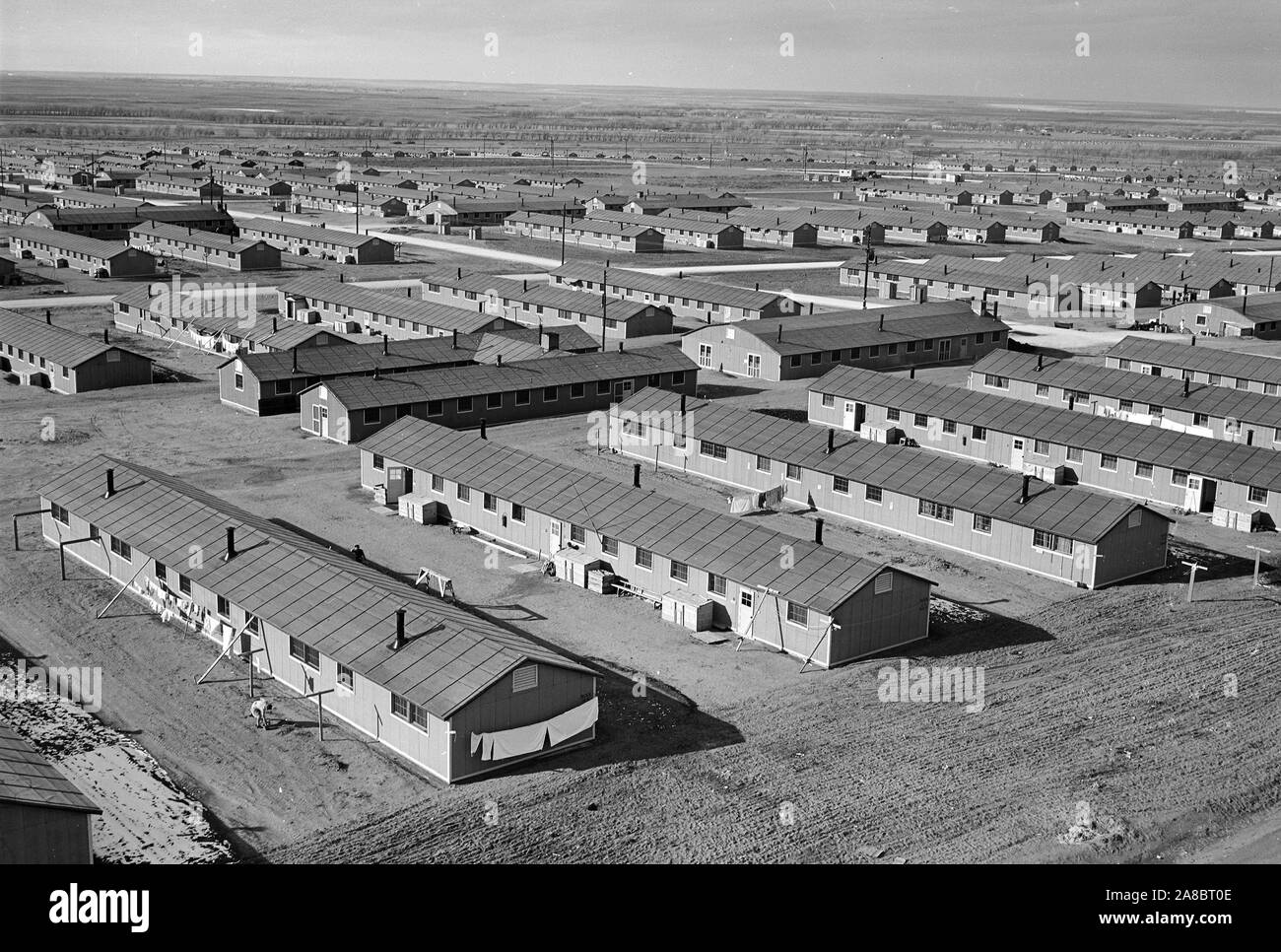 Granada Relocation Center, Amache, Colorado. Ein Blick auf die Granada Center Nordwesten Blick vom Wasserturm 11/30/1943 Stockfoto