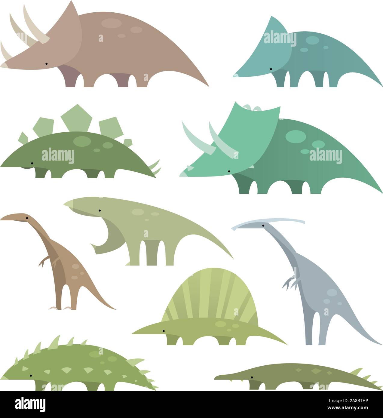 Cartoon dinosaur Set 2, gut sein. Stock Vektor