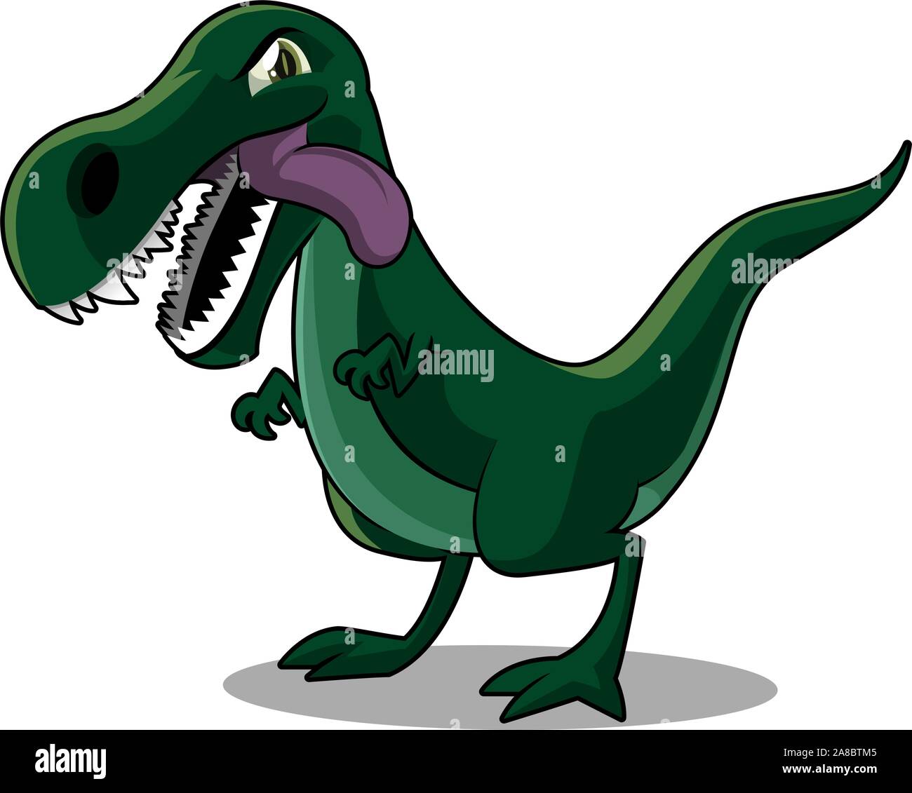 Hungrig T-REX auf der Suche wie verrückt an Kamera Vector Illustration. Stock Vektor