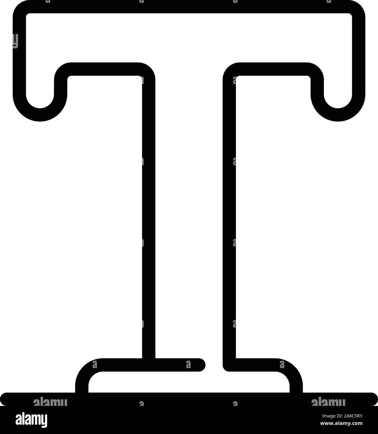 Text pc-editor Icon, outline Style Stock Vektor