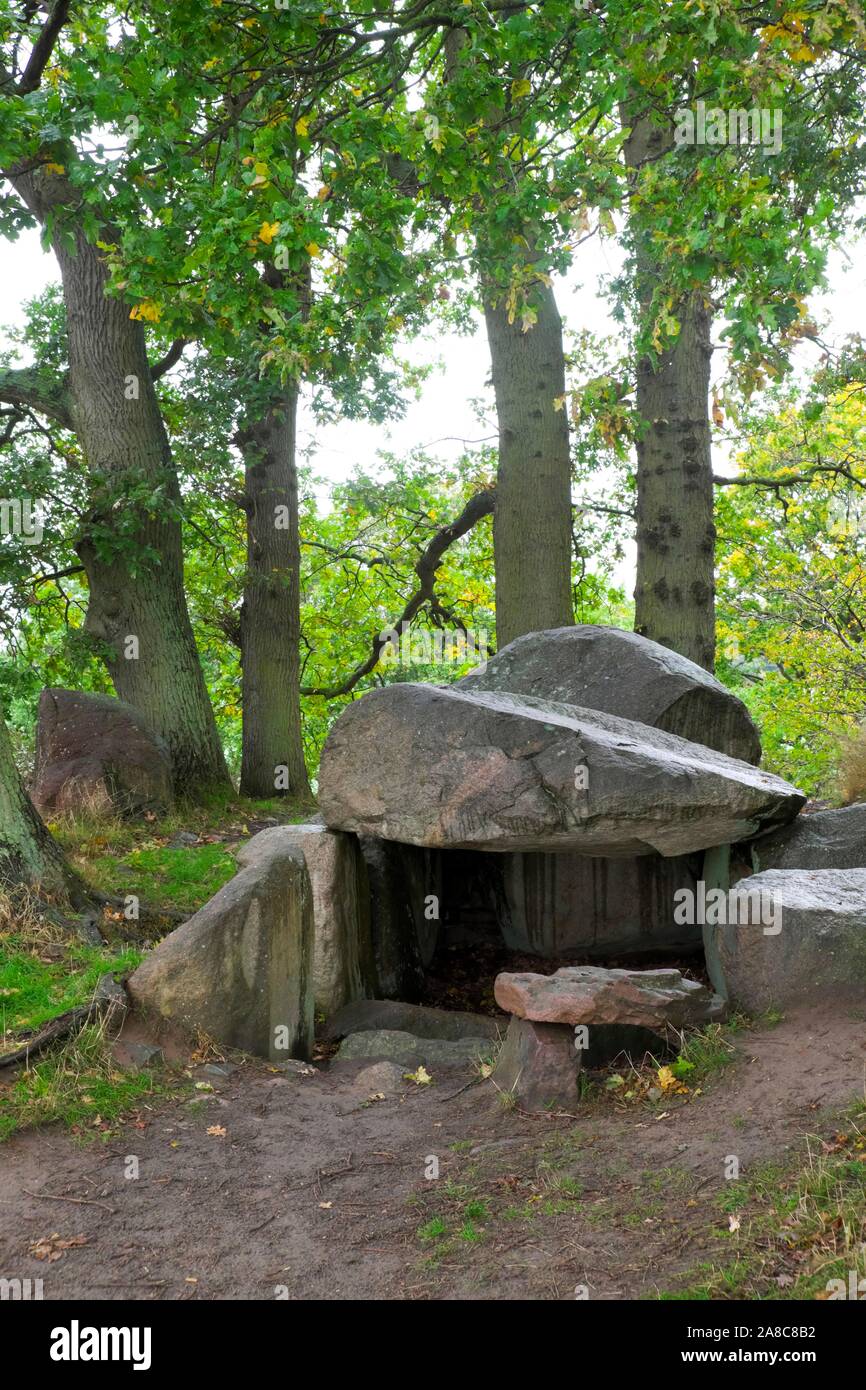 Grosssteingrab, Lancken-Granitz, Insel Rügen, Mecklenburg-Vorpommern, Deutschland Stockfoto