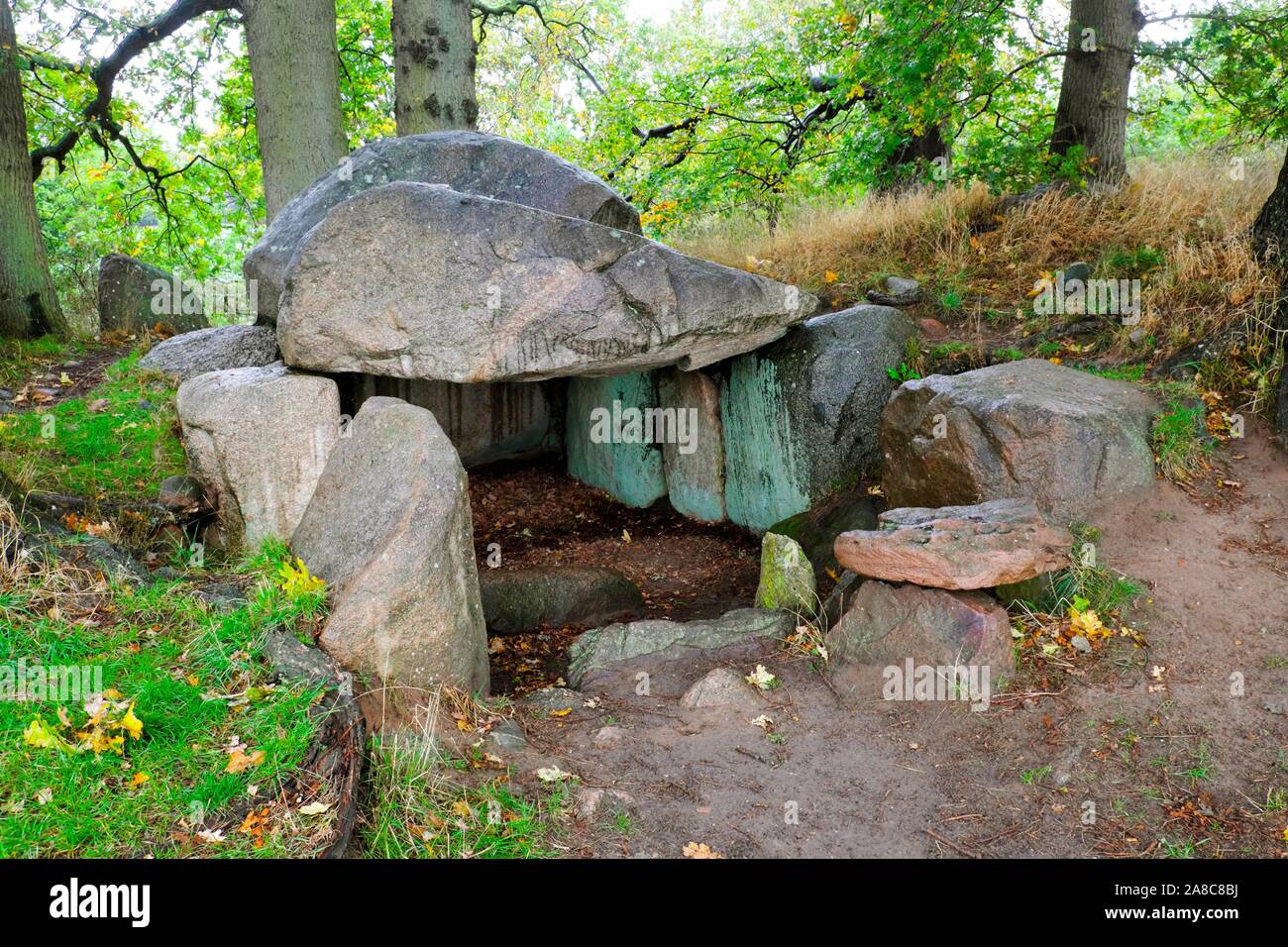 Grosssteingrab, Lancken-Granitz, Insel Rügen, Mecklenburg-Vorpommern, Deutschland Stockfoto