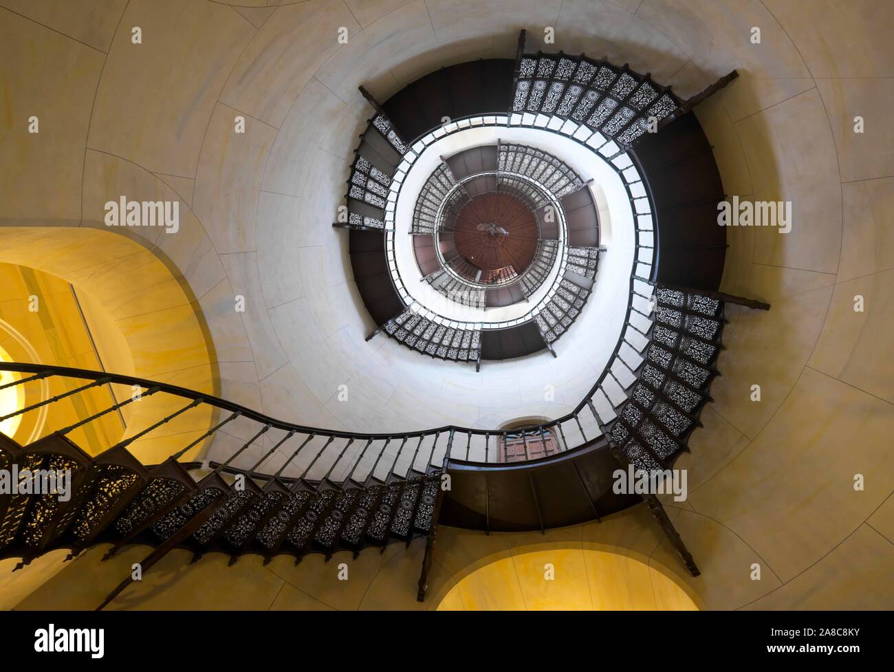 Wendeltreppe, Jagdschloss Granitz, Binz, Insel Rügen, Mecklenburg-Vorpommern, Deutschland Stockfoto