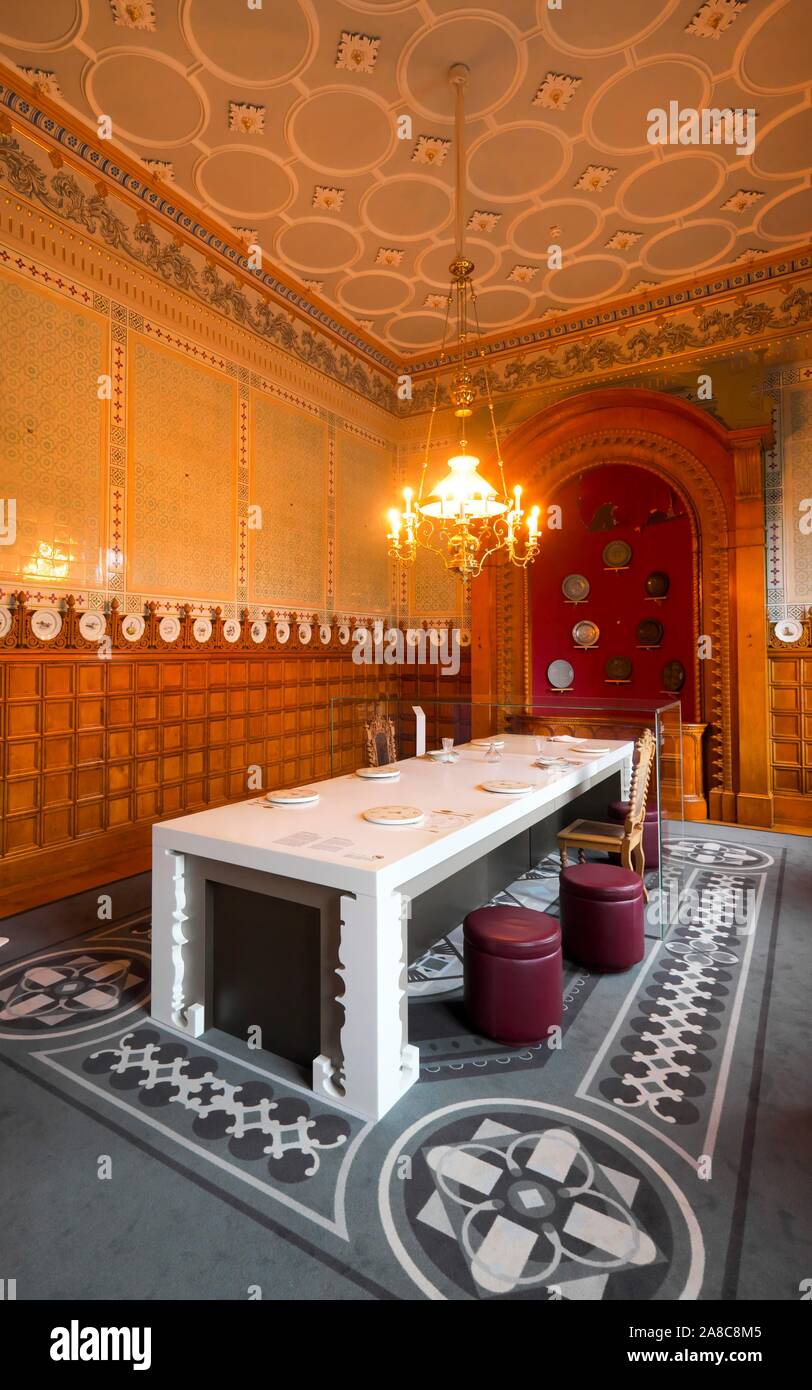 Esszimmer, Jagdschloss Granitz, Binz, Insel Rügen, Mecklenburg-Vorpommern, Deutschland Stockfoto