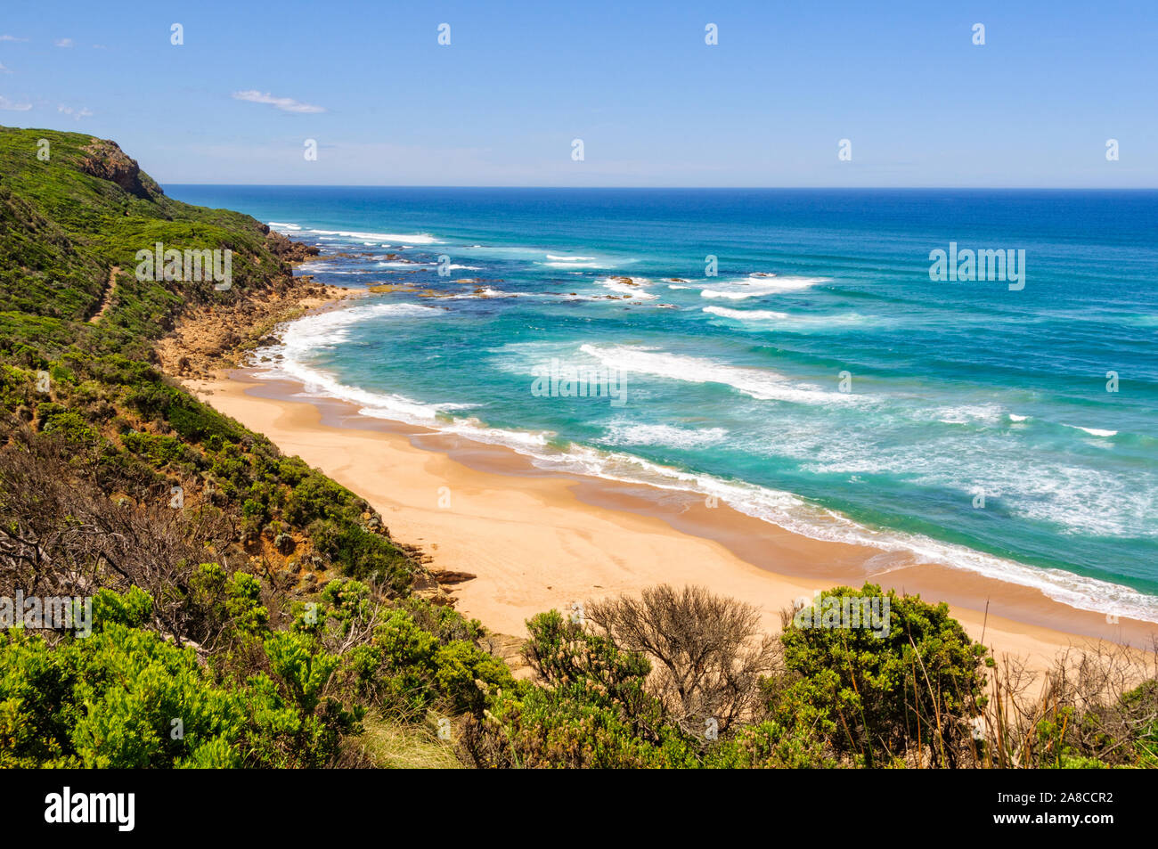 Gibson Schritte Strand entlang der herrlichen Strecke von der Great Ocean Road Port Campbell, Victoria, Australien Stockfoto
