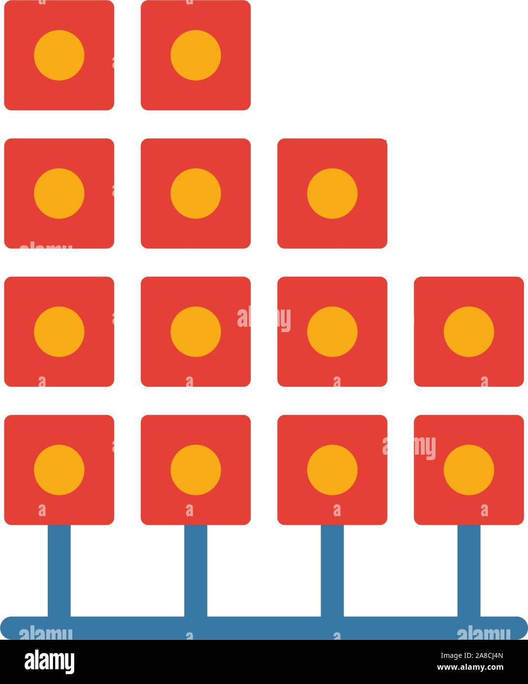 Muster auf das Symbol "System". Flach, kreatives Element von großen Daten icons Collection. Farbige Muster auf das Symbol "System" für Vorlagen, Web Design und Software Stock Vektor