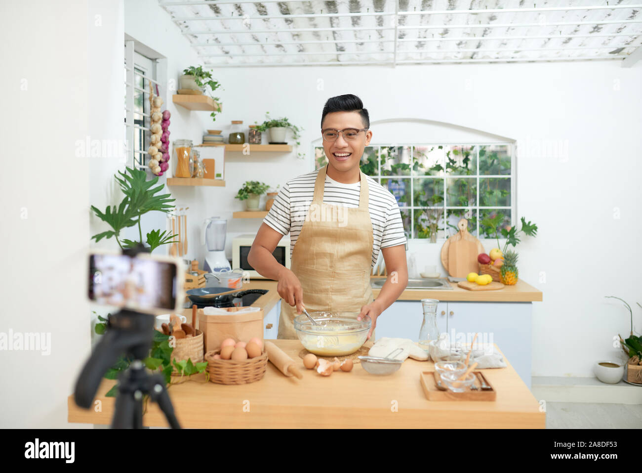 Baker Online-Kurse, Essen vorbereiten und kulinarische Ausbildung Klasse Konzept Stockfoto