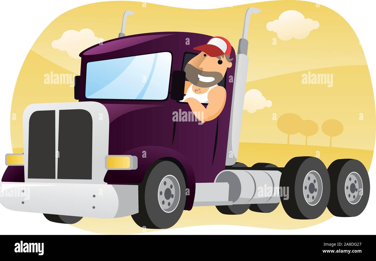 Lkw fahrer Stock-Vektorgrafiken kaufen - Alamy