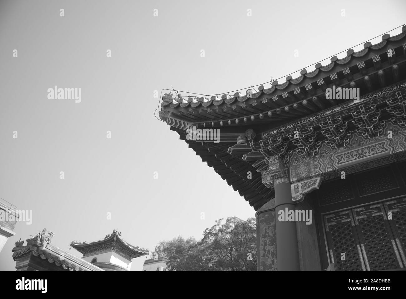 Summer Palace Schwarz und Weiß Stockfoto