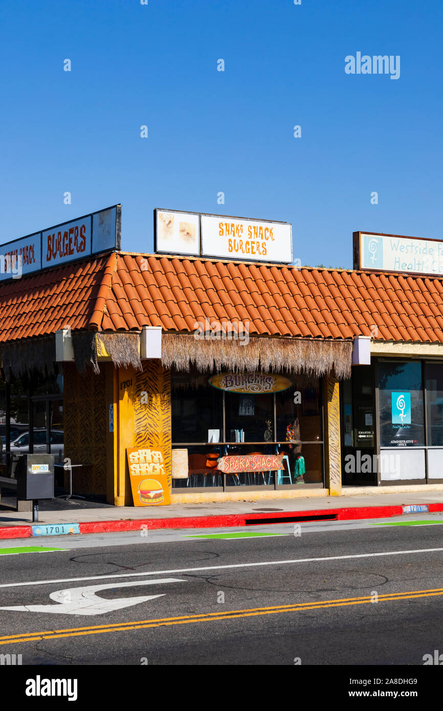 Shaka Shack Burger, Ocean Park Boulevard, Santa Monica, Los Angeles County, Kalifornien, Vereinigte Staaten von Amerika Stockfoto