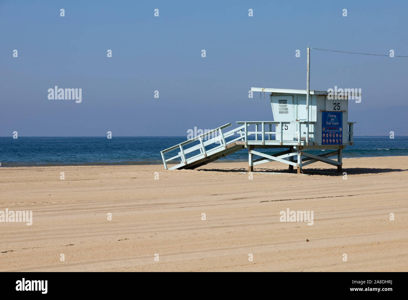 Rettungsschwimmturm, Santa Monica, Los Angeles County, Kalifornien, Vereinigte Staaten von Amerika Stockfoto